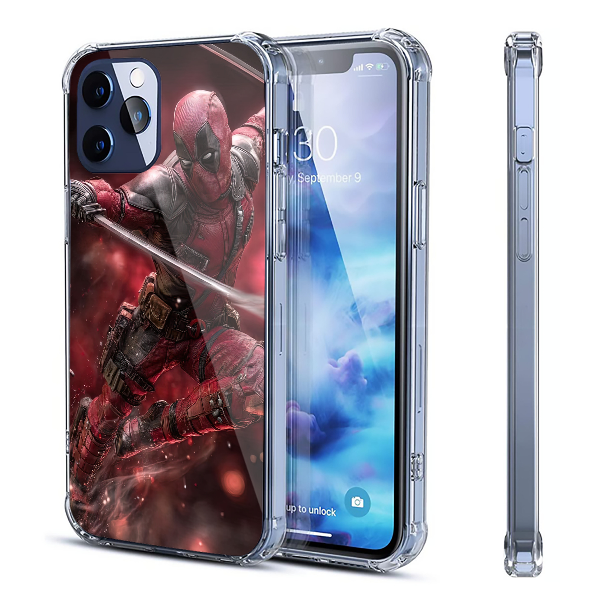 （画像用） Deadpool デッドプール 【iPhone 12シリーズ対応】透明スマホケース（クリアソフトケース）
